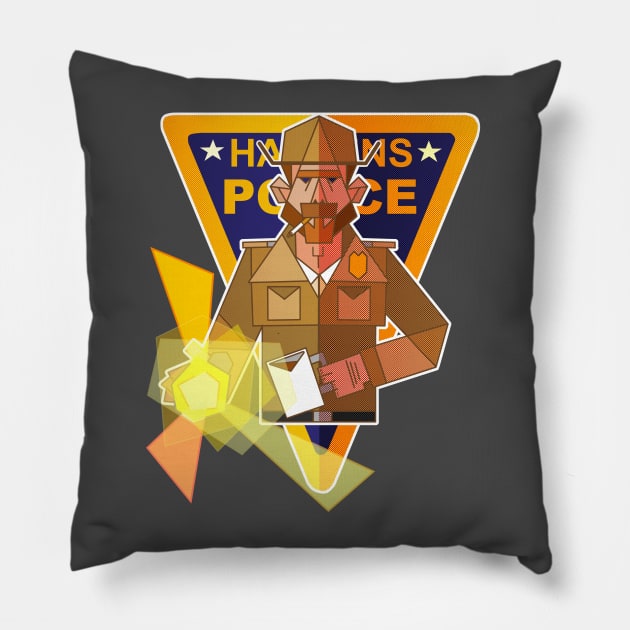 Hawkins Police Pillow by PinkInDetroit