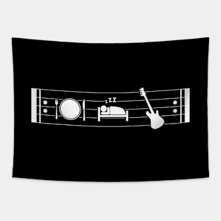 Eat Sleep Guitar Repeat Tapestry