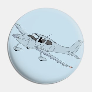 Cirrus SR22 Aircraft Illustration Pin