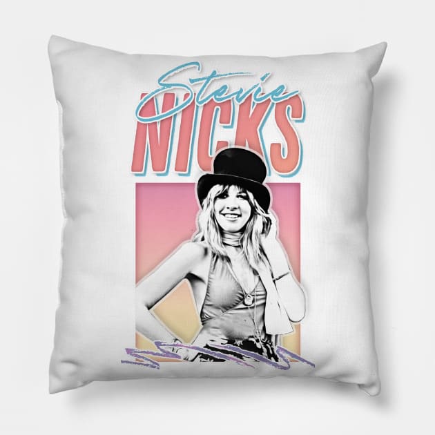 Stevie Nicks Retro Aesthetic Style Fan Design Pillow by DankFutura