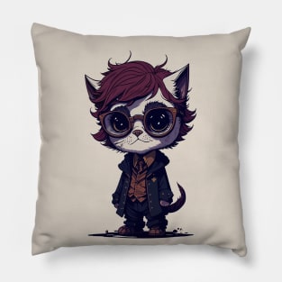 meowgical cat design Pillow