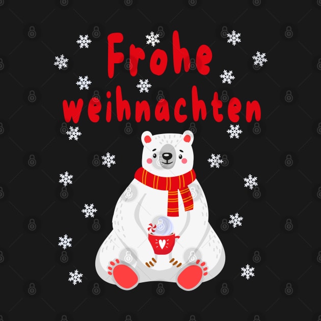 Polar Bear Pajama Cute Christmas Gift Frohe Weihnachten by artbypond
