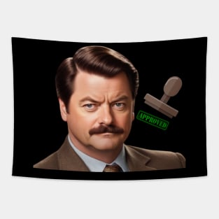 Ron Approves Funny Design Tapestry