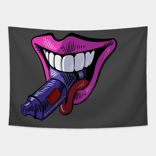 Gag On This Updated Mouth Tapestry by Gag On This