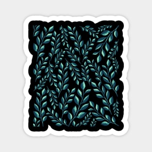 Green Leaves Pattern Magnet