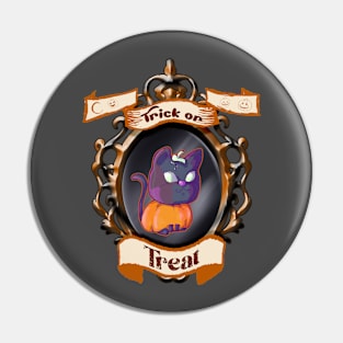 Trick or Treating Cat Pin