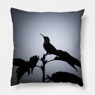 Hummingbird silhouette Pillow