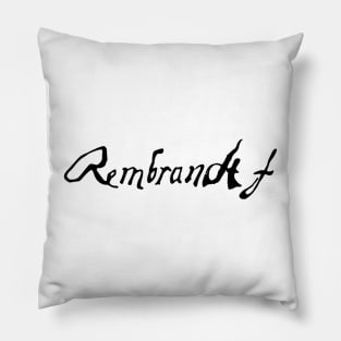 Rembrandt signature Pillow