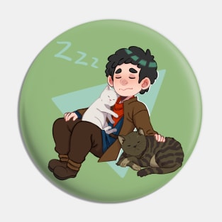 Merlin and Cats Pin