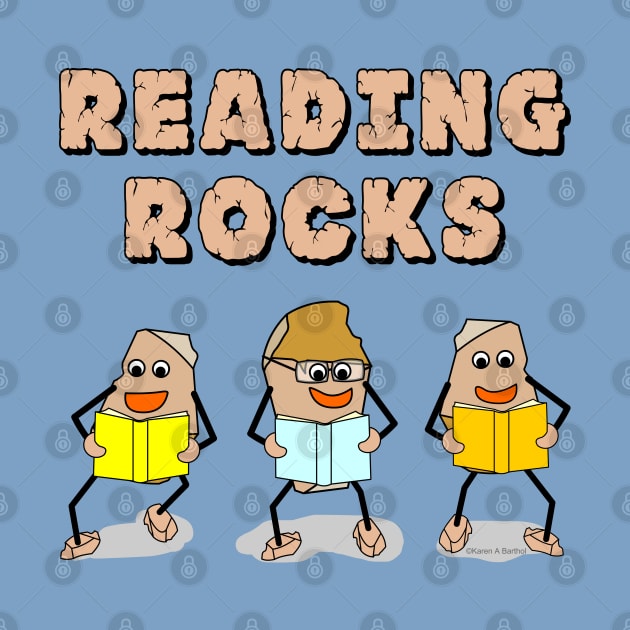 Book Reading Rocks by Barthol Graphics