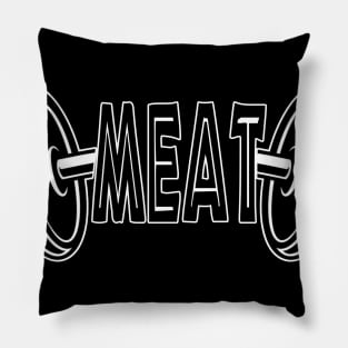 MEAT Carnivore Diet Workout Lifestyle Shirt Pillow