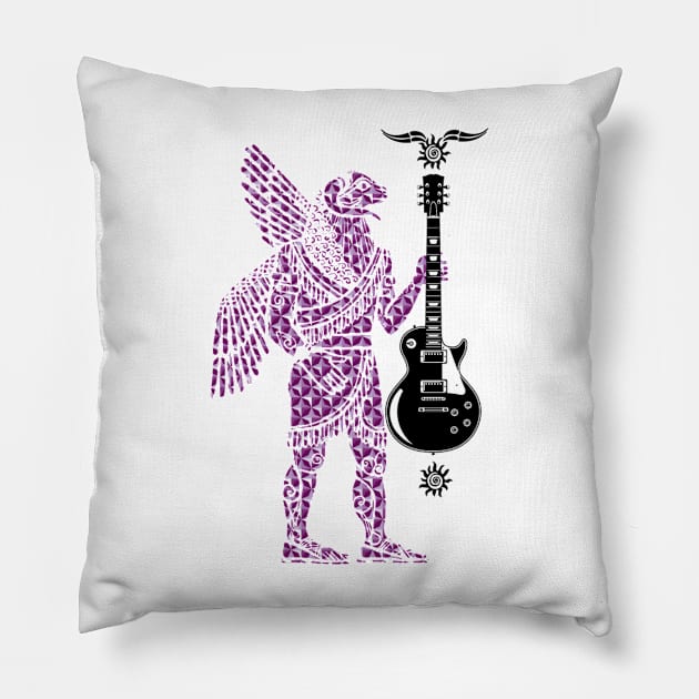 Guitars Anubis #3 Pillow by sonnycosmics