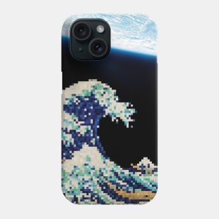 The Great Wave - Hokusai - Pixel Galaxy Phone Case