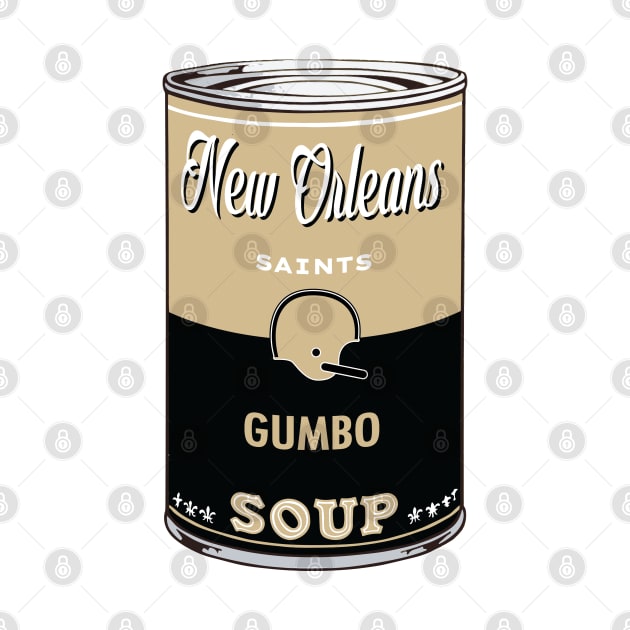 New Orleans Saints Soup Can by Rad Love