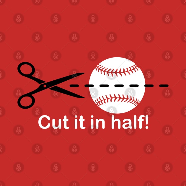 Cut the Ball in Half Baseball IQ Hitter Slang Classic by TeeCreations