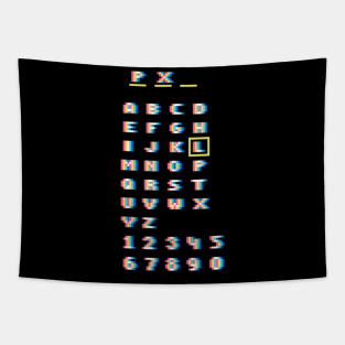 Enter Your Initials Pixel Art Retro Arcade Tapestry