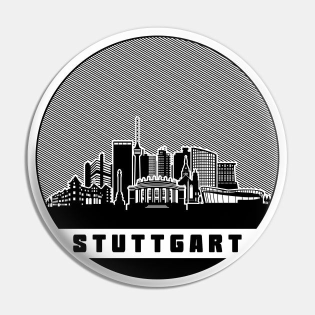 Stuttgart Germany Skyline Pin by travel2xplanet