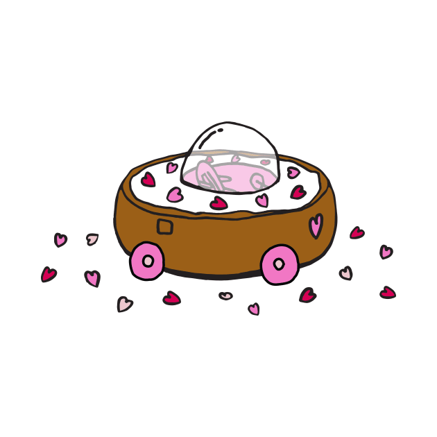 Valentine's Day Donut Car with Heart Sprinkles by donutcarco