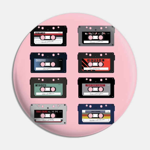 True Crime Podcast Mashup Retro Tapes Pin by BasicBeach