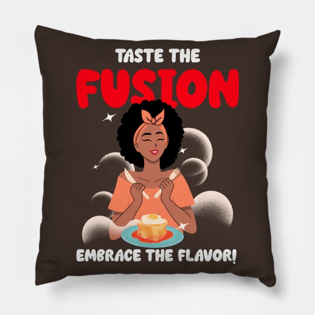 Food bloggers fusion and flavor Pillow by Hermit-Appeal