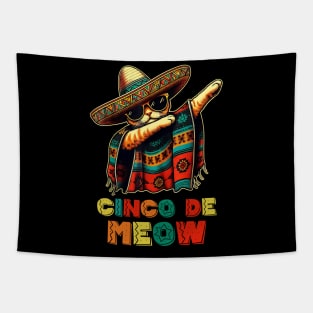 Cinco De Mayo Funny Mexican Cat Sombrero Poncho Men Women Tapestry