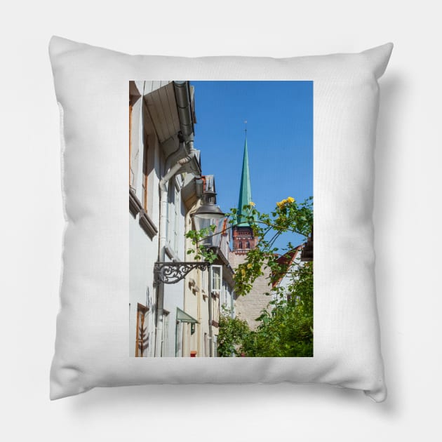 Schwanshof, Luebeck, Schleswig-Holstein, Germany, Europe Pillow by Kruegerfoto