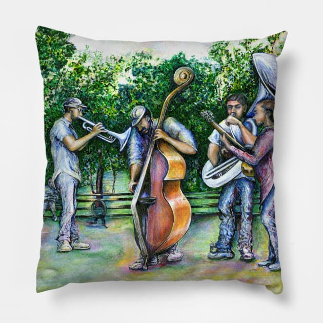 Mama Never Warned Me about Tuba Players Pillow by gayeelise