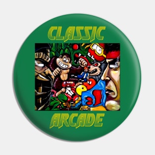 classic arcade t-shirt Pin