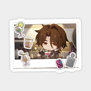 Honkai Star Rail Chibi Gallagher Drinks Magnet