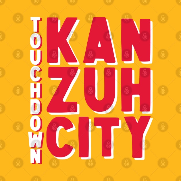 Touchdown Kan Zuh City - Yellow by Fountain City Designs KC