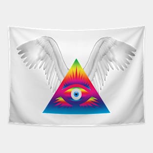 Third Eye with Wings Tapestry