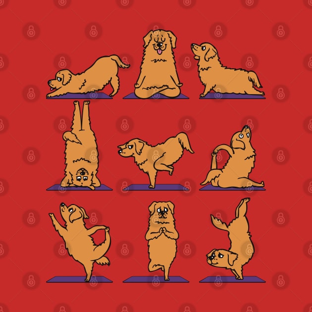 Golden Retriever Yoga by huebucket