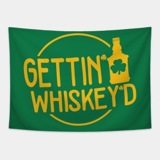 Gettin' Whiskey'D Shamrock Lucky Charm Tapestry