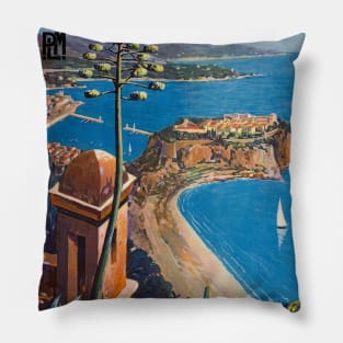 Monaco PLM Vintage Poster 1925 Pillow