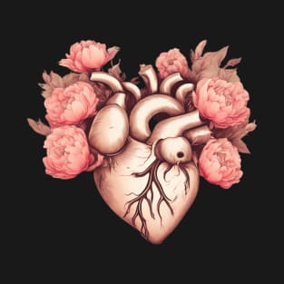 Heart with peonies T-Shirt