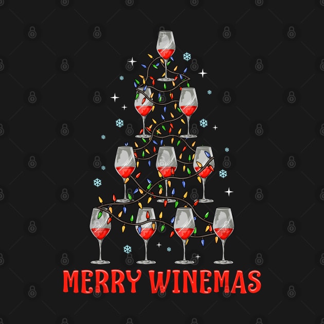 Merry Winemas. Funny Christmas Sweatshirt for Wine Lovers. by KsuAnn