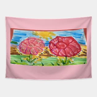 Pink flowers Tapestry