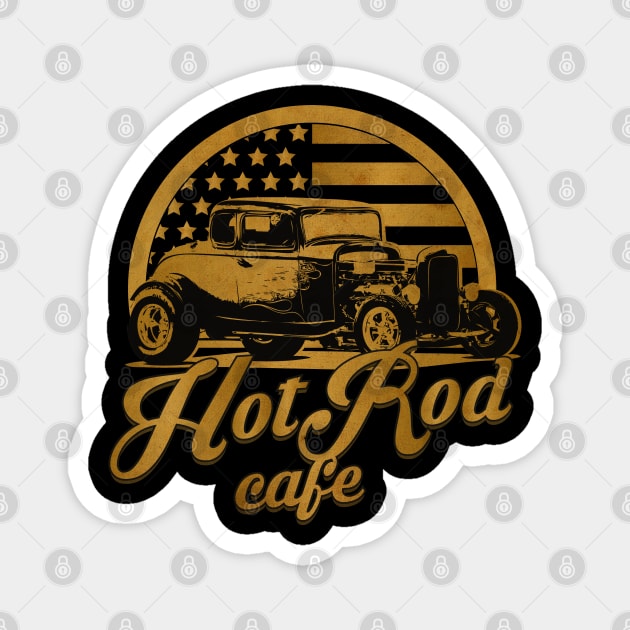 Hot Rod Cafe Magnet by CTShirts