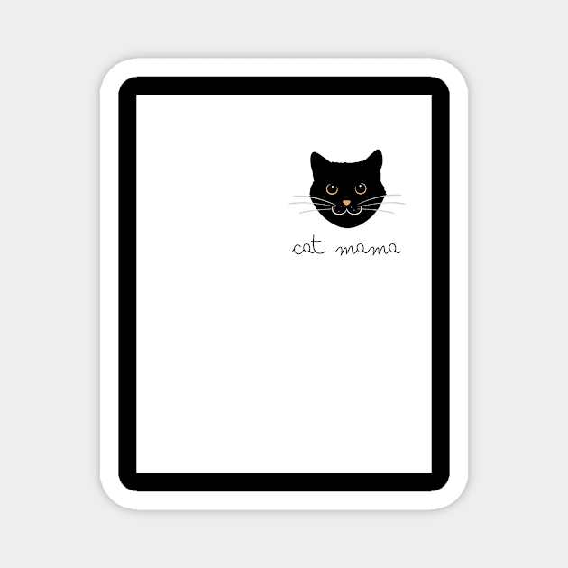 Cat Mama Cat Design White Magnet by SuaVestimenta