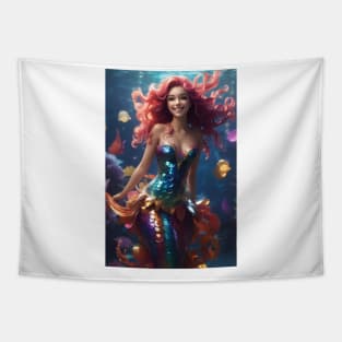 Happy Party Mermaid Tapestry