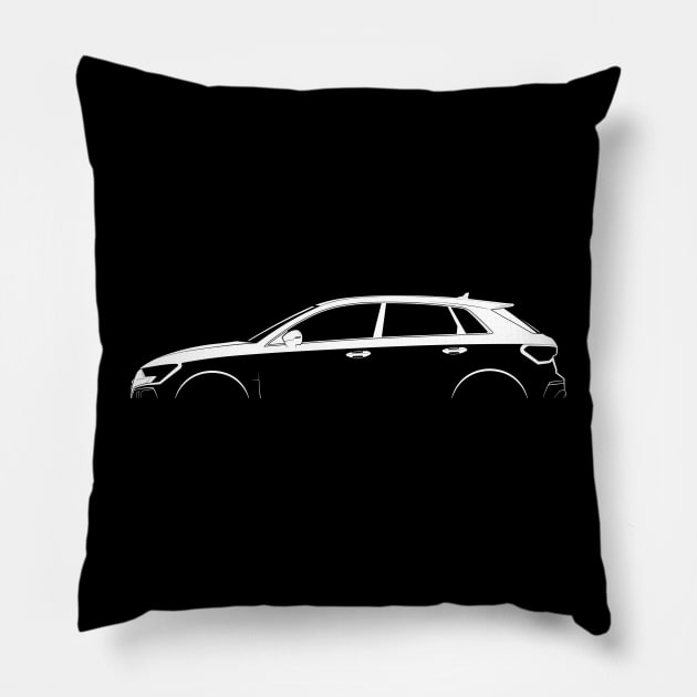 Audi RS 3 Sportback (8Y) Silhouette Pillow by Car-Silhouettes