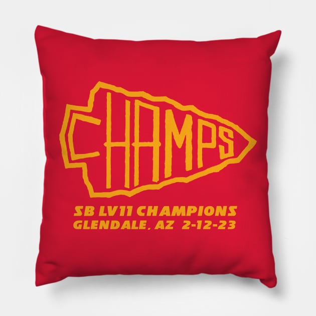 CHIEFS CHAMPS Pillow by thedeuce