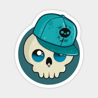 Cute Skull with SnapBack Cap Magnet