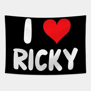 I Love Ricky - Heart - Name Tapestry