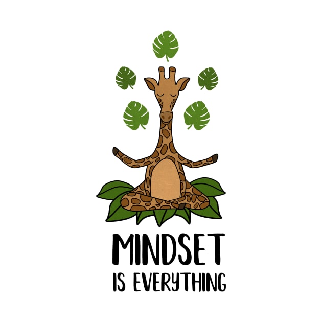 Giraffe Yoga, Mindset Motivational Quote by dukito