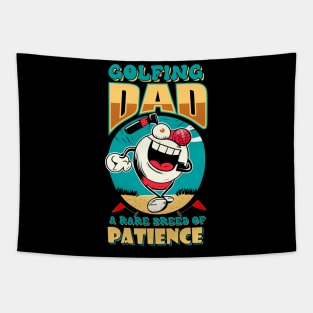 Golfing Dad A Rare Breed Of Patience | Funny Tapestry