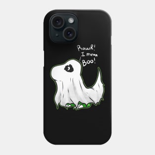 Cute Comic T-rex Tyrannosaurus Dressed As Ghost On Halloween Phone Case