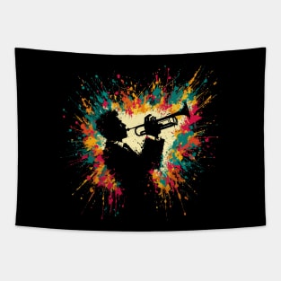 Trumpet Player Tapestry