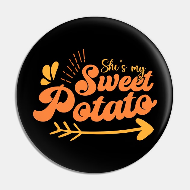 Thanksgiving Matching Couple She's My Sweet Potato I Yam Set Pin by wfmacawrub