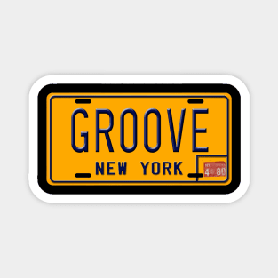 New York Groove License Plate Magnet